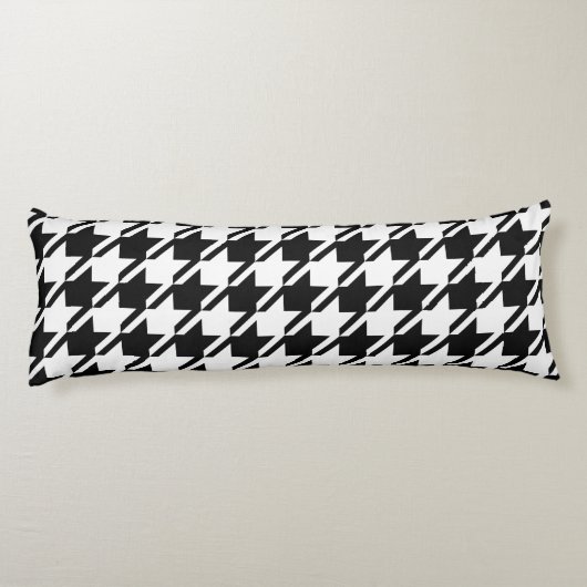 Houndstooth BW Big Pattern Lichaamskussen (Achterkant)