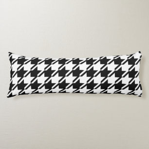 Houndstooth BW Big Pattern Lichaamskussen
