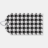 Houndstooth BW Birthday Gift Labels Cadeaulabel (Achterkant Horizontaal)