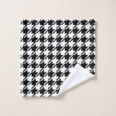 Houndstooth BW Pattern Bad Handdoek (Wasdoekje)