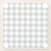 Houndstooth BW Pattern Glazen Onderzetter (Achterkant)