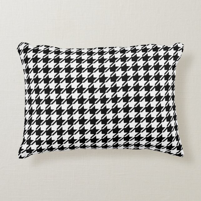 Houndstooth BW RPT-patroon Accent Kussen (Voorkant)