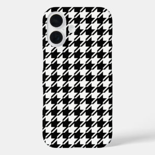 Houndstooth BW RPT-patroon iPhone 16 Hoesje