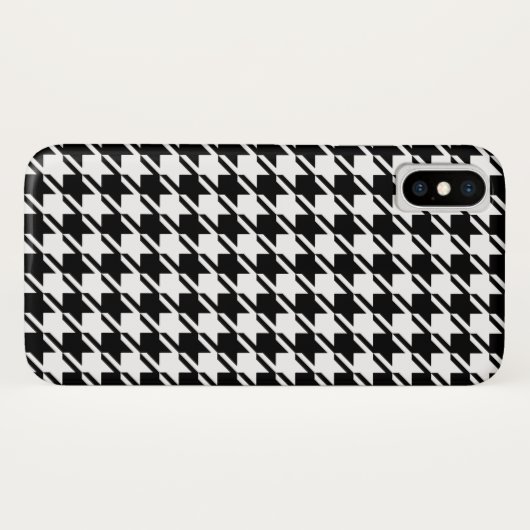 Houndstooth BW RPT-patroon Case-Mate iPhone Case (Achterkant (horizontaal))