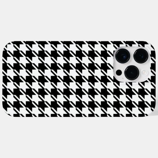 Houndstooth BW RPT-patroon Case-Mate iPhone Case (Achterkant (horizontaal))