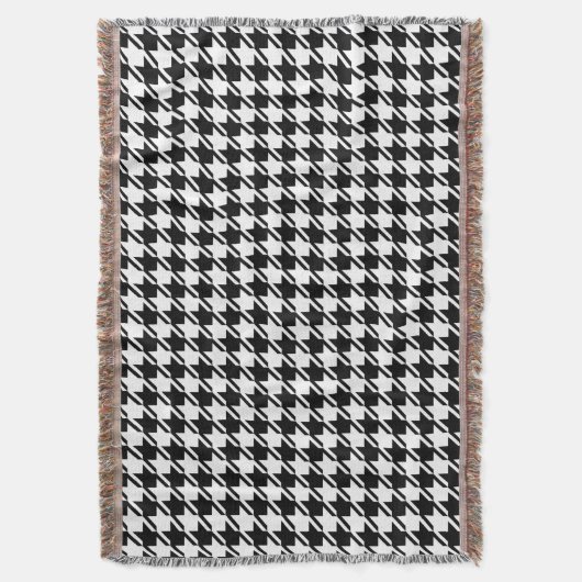 Houndstooth BW RPT-patroon Deken (Voorkant Verticaal)
