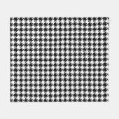 Houndstooth BW RPT-patroon Fleece Deken (Voorkant (Horizontaal))
