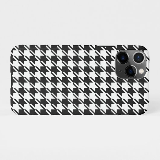 Houndstooth BW RPT-patroon iPhone Hoesje (Achterkant horizontaal)