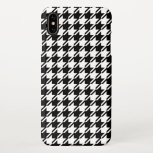 Houndstooth BW RPT-patroon iPhone XS Max Hoesje