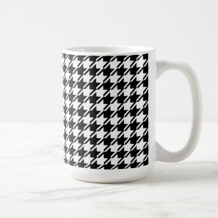 Houndstooth BW RPT-patroon Koffiemok
