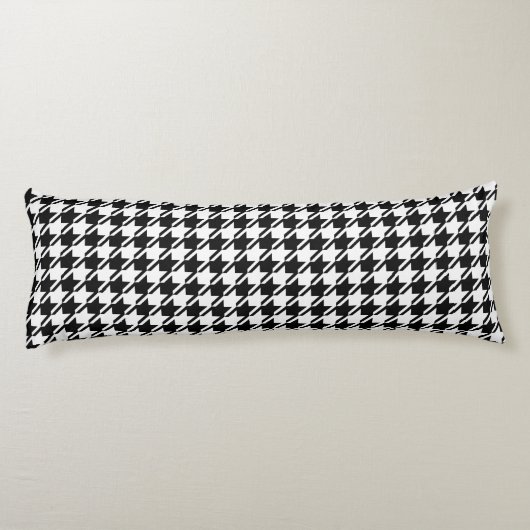 Houndstooth BW RPT-patroon Lichaamskussen (Achterkant)