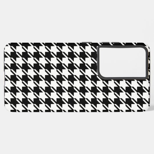 Houndstooth BW RPT-patroon Samsung Galaxy Hoesje (Achterkant horizontaal)