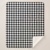 Houndstooth BW RPT-patroon Sherpa Deken (Voorkant)