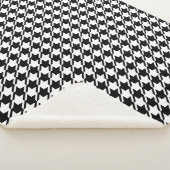 Houndstooth BW RPT-patroon Sherpa Deken (3/4)