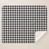 Houndstooth BW RPT-patroon Sherpa Deken (Voorkant (horizontaal))