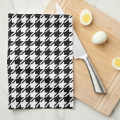 Houndstooth BW RPT-patroon Theedoek (Quarter Fold)