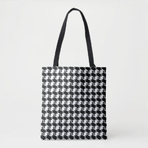 Houndstooth-Canvas tas