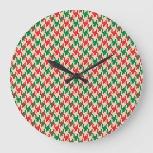 Houndstooth check patroon, hond tand ontwerp. grote klok
