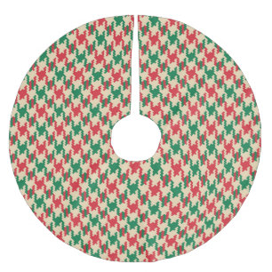 Houndstooth check patroon, hond tand ontwerp. kerstboom rok