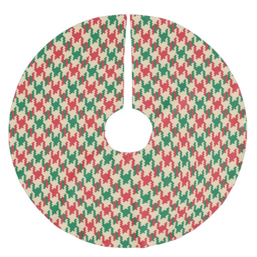 Houndstooth check patroon, hond tand ontwerp. kerstboom rok (Voorkant)