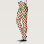 Houndstooth check patroon, hond tand ontwerp. leggings (Links)