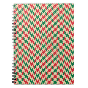 Houndstooth check patroon, hond tand ontwerp. notitieboek