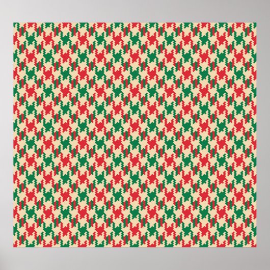 Houndstooth check patroon, hond tand ontwerp. poster (Voorkant)