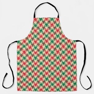 Houndstooth check patroon, hond tand ontwerp. schort
