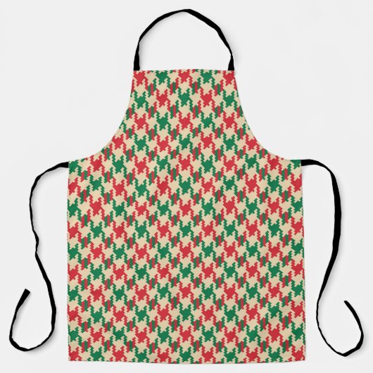 Houndstooth check patroon, hond tand ontwerp. schort (Voorkant)