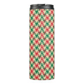 Houndstooth check patroon, hond tand ontwerp. thermosbeker (Achterkant)