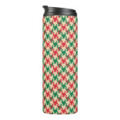 Houndstooth check patroon, hond tand ontwerp. thermosbeker (Geroteerd rechts)