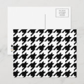 Houndstooth Check Patroon met 8 bits Pixel Briefkaart (Voorkant / Achterkant)