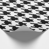Houndstooth Check Patroon met 8 bits Pixel Cadeaupapier (Hoek)