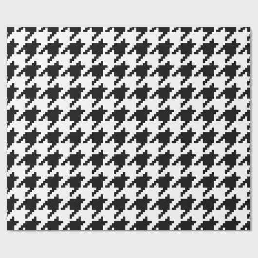 Houndstooth Check Patroon met 8 bits Pixel Cadeaupapier (Vlak)