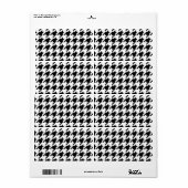 Houndstooth Check Patroon met 8 bits Pixel Etiket (Full Sheet)