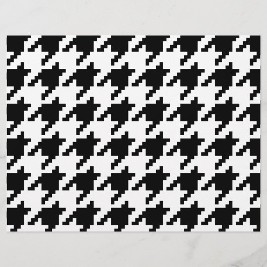 Houndstooth Check Patroon met 8 bits Pixel Flyer (Voorkant)