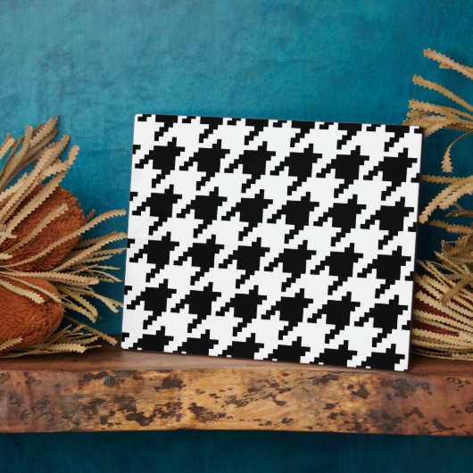 Houndstooth Check Patroon met 8 bits Pixel Fotoplaat (Zijkant)