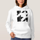 Houndstooth Check Patroon met 8 bits Pixel Hoodie (Voorkant)