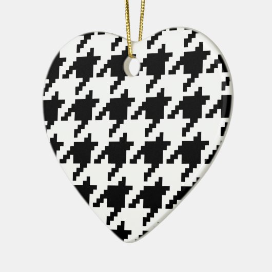 Houndstooth Check Patroon met 8 bits Pixel Keramisch Ornament (Links)