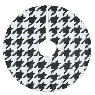 Houndstooth Check Patroon met 8 bits Pixel Kerstboom Rok
