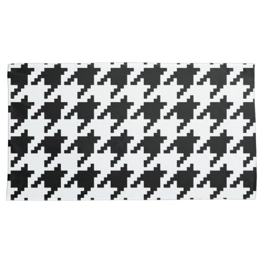 Houndstooth Check Patroon met 8 bits Pixel Kussensloop (Voorkant-Rechts)
