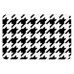 Houndstooth Check Patroon met 8 bits Pixel Magneet