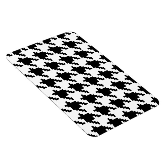 Houndstooth Check Patroon met 8 bits Pixel Magneet (Rechterzijde)