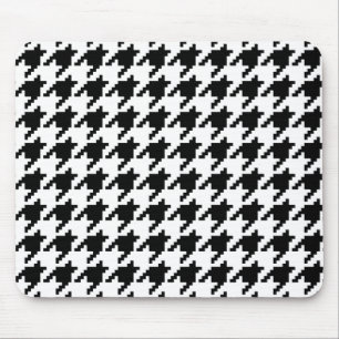 Houndstooth Check Patroon met 8 bits Pixel Muismat