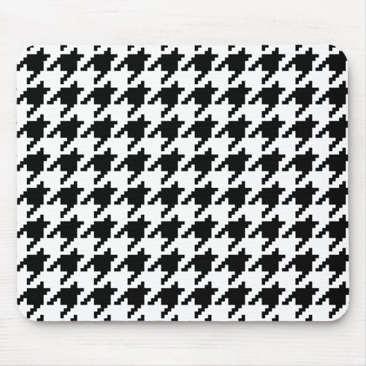 Houndstooth Check Patroon met 8 bits Pixel Muismat (Voorkant)