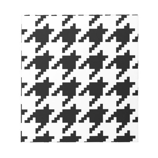 Houndstooth Check Patroon met 8 bits Pixel Notitieblok (Voorkant)