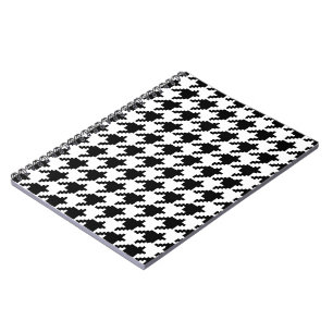 Houndstooth Check Patroon met 8 bits Pixel Notitieboek