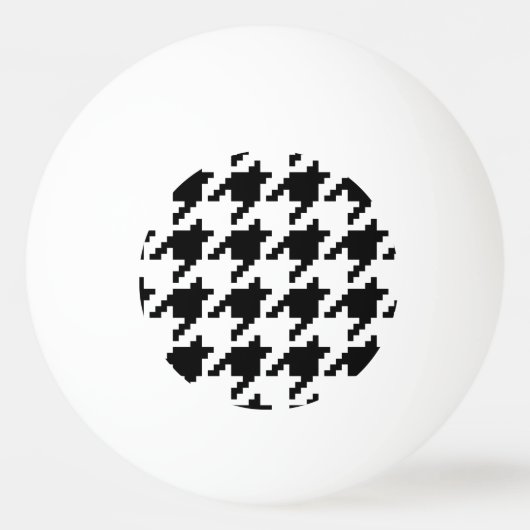 Houndstooth Check Patroon met 8 bits Pixel Pingpongbal (Achterkant)
