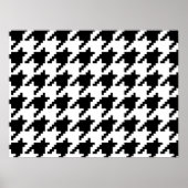 Houndstooth Check Patroon met 8 bits Pixel Poster (Voorkant)