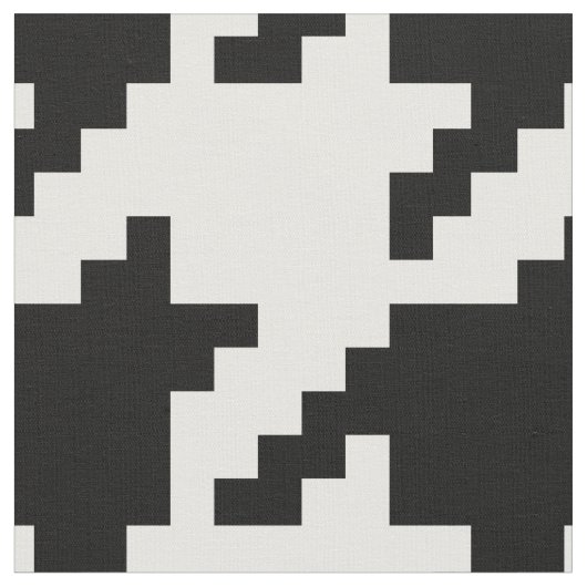Houndstooth Check Patroon met 8 bits Pixel Stof (Close Up)